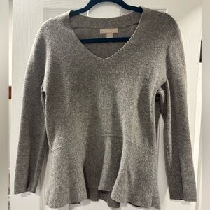 Gray peplum sweater
